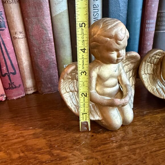 2 Vintage Gold Terracotta Angels - Picture 11 of 14